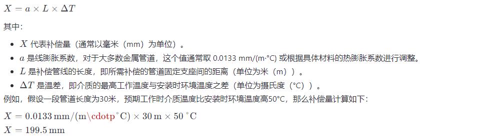 波紋補(bǔ)償器的補(bǔ)償量怎么計(jì)算(圖2)